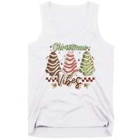 Christmas Vibes Cookie Tree Retro Tank Top