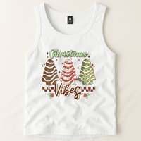 Christmas Vibes Cookie Tree Retro Tank Top