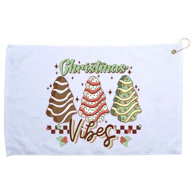 Christmas Vibes Cookie Tree Retro Grommeted Golf Towel