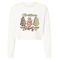 Christmas Vibes Cookie Tree Retro Cropped Pullover Crew