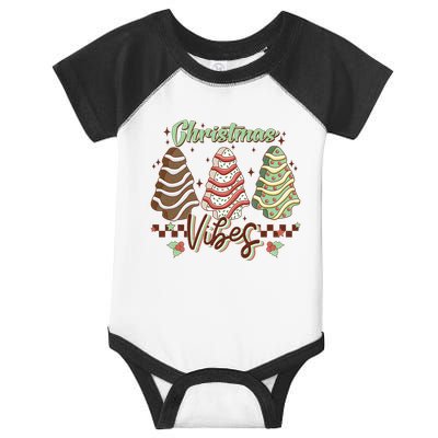 Christmas Vibes Cookie Tree Retro Infant Baby Jersey Bodysuit