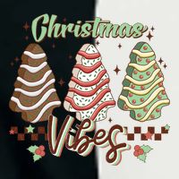 Christmas Vibes Cookie Tree Retro Infant Baby Jersey Bodysuit
