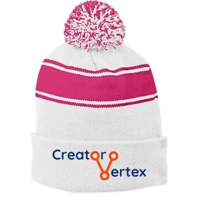 Creator Vertex Stripe Pom Pom Beanie