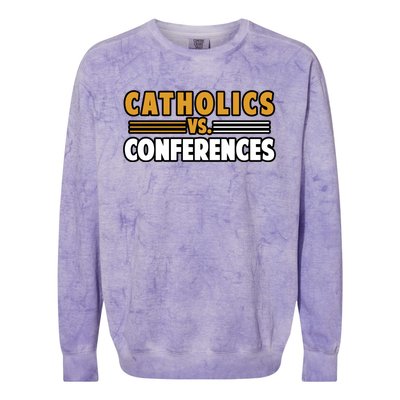 Catholics Vs Conferences Colorblast Crewneck Sweatshirt