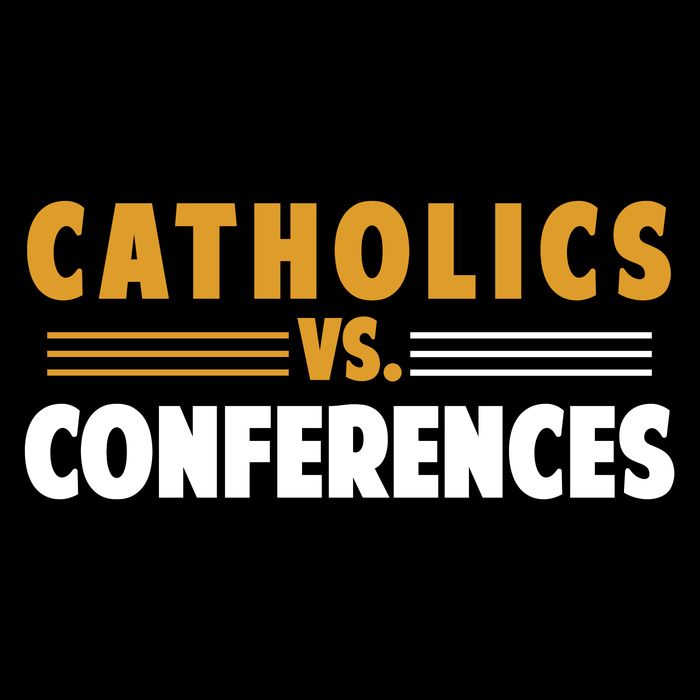 Catholics Vs Conferences Stripe Pom Pom Beanie
