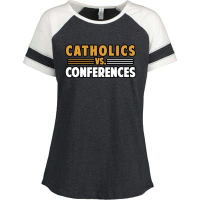 Catholics Vs Conferences Enza Ladies Jersey Colorblock Tee