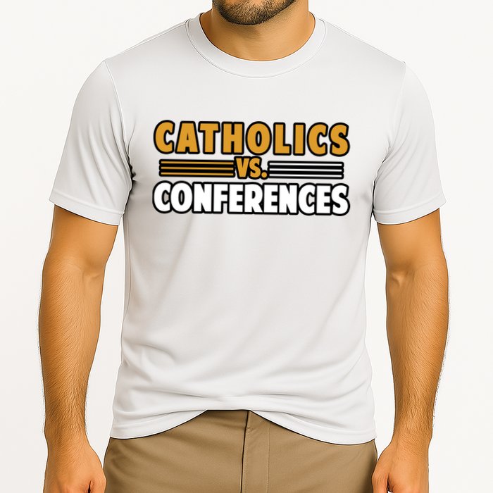 Catholics Vs Conferences Cooling Performance Crew T-Shirt