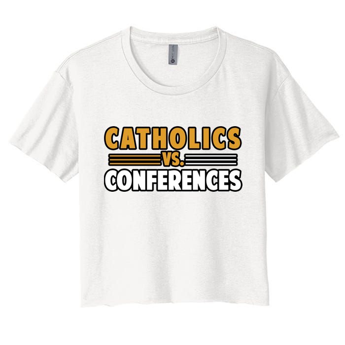 Catholics Vs Conferences Women's Crop Top Tee