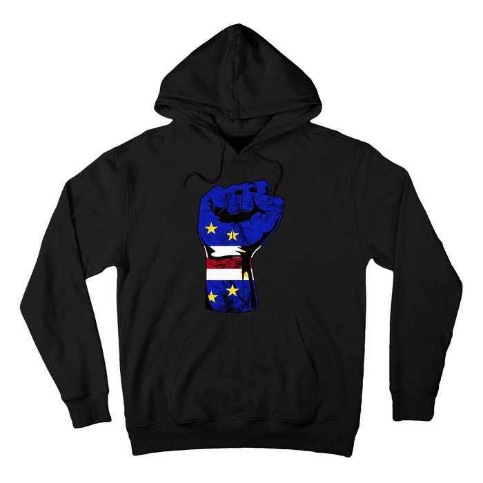 Cape Verde Cape Verdean Flag Power Handfist Cabo Pride Hoodie