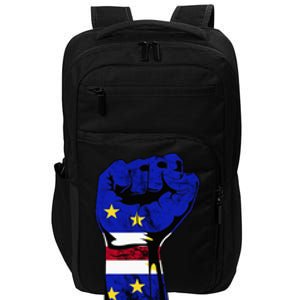 Cape Verde Cape Verdean Flag Power Handfist Cabo Pride Impact Tech Backpack