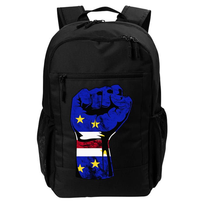 Cape Verde Cape Verdean Flag Power Handfist Cabo Pride Daily Commute Backpack