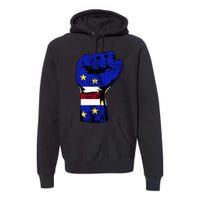 Cape Verde Cape Verdean Flag Power Handfist Cabo Pride Premium Hoodie