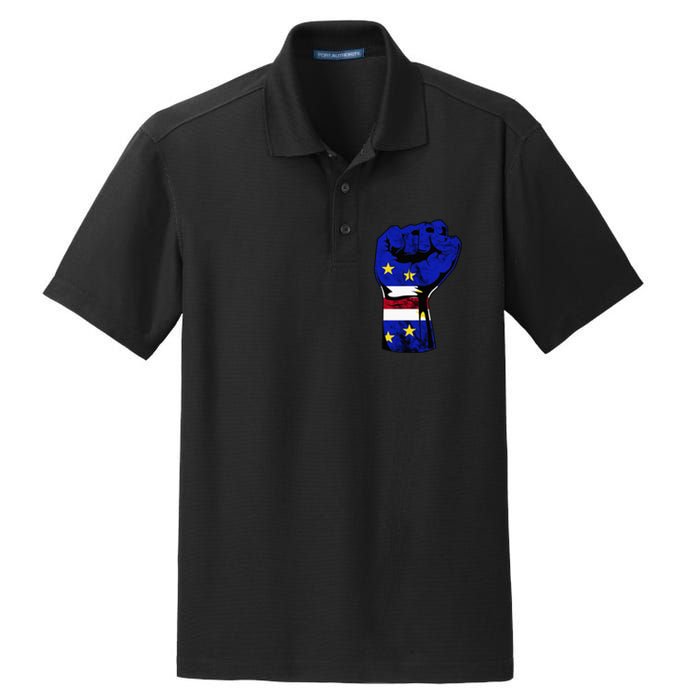 Cape Verde Cape Verdean Flag Power Handfist Cabo Pride Dry Zone Grid Polo