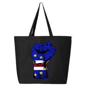 Cape Verde Cape Verdean Flag Power Handfist Cabo Pride 25L Jumbo Tote