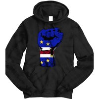 Cape Verde Cape Verdean Flag Power Handfist Cabo Pride Tie Dye Hoodie