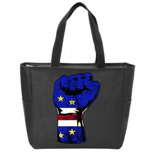 Cape Verde Cape Verdean Flag Power Handfist Cabo Pride Zip Tote Bag