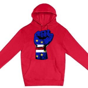 Cape Verde Cape Verdean Flag Power Handfist Cabo Pride Premium Pullover Hoodie