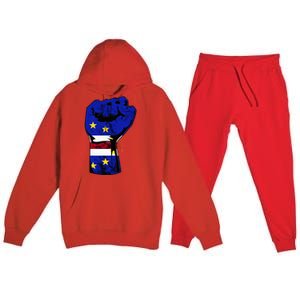 Cape Verde Cape Verdean Flag Power Handfist Cabo Pride Premium Hooded Sweatsuit Set