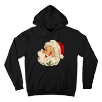 Cool Vintage Christmas Santa Claus Face Hoodie