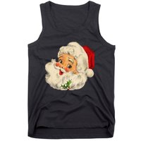 Cool Vintage Christmas Santa Claus Face Tank Top