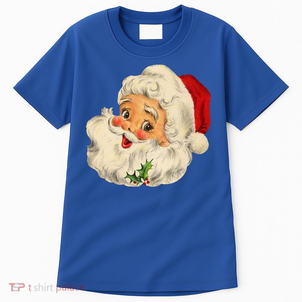 Cool Vintage Christmas Santa Claus Face Gift Tall T-Shirt