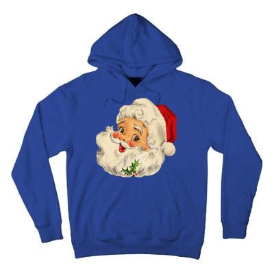 Cool Vintage Christmas Santa Claus Face Gift Tall Hoodie