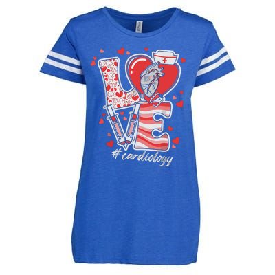 Cardiology Valentine Cardiac Nurse Cvicu Cath Lab Enza Ladies Jersey Football T-Shirt