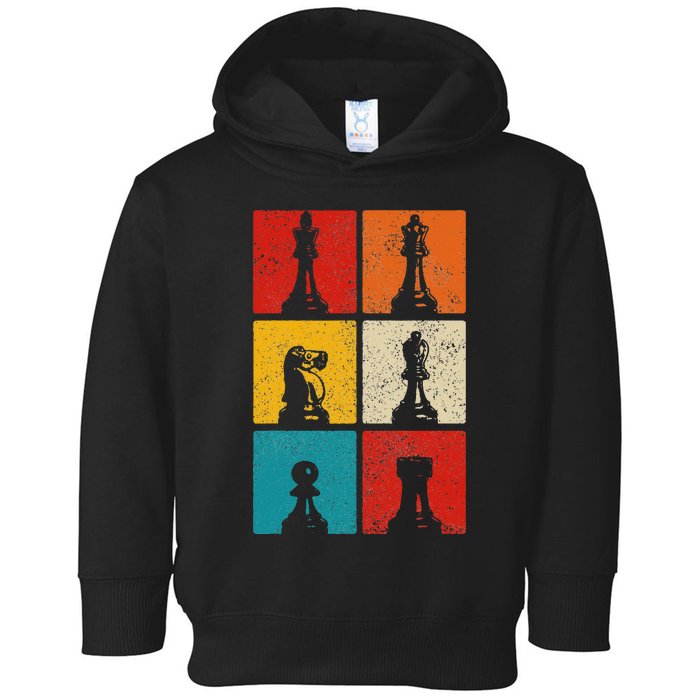 Chess Vintage Chess Master Club Chess Player Toddler Hoodie