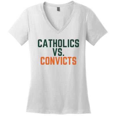 Catholics Vs Convicts Women's V-Neck T-Shirt