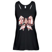 Christmas Vibes Coquette Bow Christmas Tree Cake Gift Ladies Essential Flowy Tank