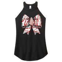 Christmas Vibes Coquette Bow Christmas Tree Cake Gift Women's Perfect Tri Rocker Tank