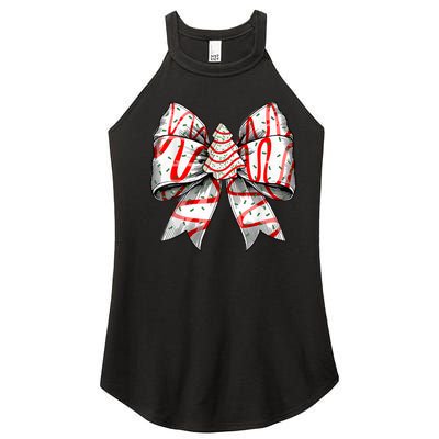 Christmas Vibes Coquette Bow Christmas Tree Cake Gift Women's Perfect Tri Rocker Tank