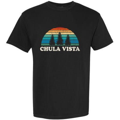 Chula Vista CA 70s Retro Throwback Design Garment-Dyed Heavyweight T-Shirt