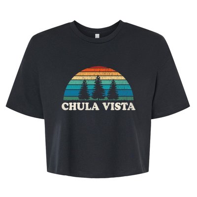 Chula Vista CA 70s Retro Throwback Design Bella+Canvas Jersey Crop Tee