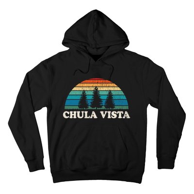 Chula Vista CA 70s Retro Throwback Design Hoodie