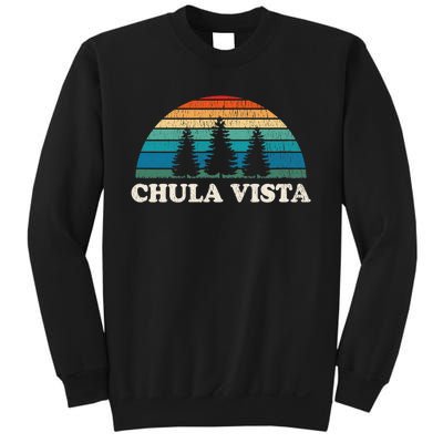 Chula Vista CA 70s Retro Throwback Design Sweatshirt