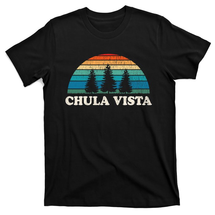 Chula Vista CA 70s Retro Throwback Design T-Shirt