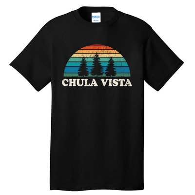 Chula Vista CA 70s Retro Throwback Design Tall T-Shirt