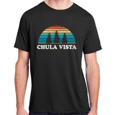 Chula Vista CA 70s Retro Throwback Design Adult ChromaSoft Performance T-Shirt