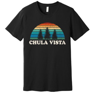 Chula Vista CA 70s Retro Throwback Design Premium T-Shirt