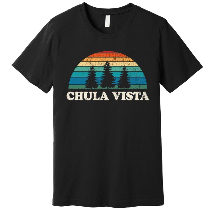 Chula Vista CA 70s Retro Throwback Design Premium T-Shirt