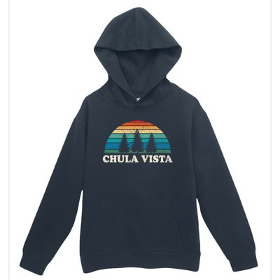 Chula Vista CA 70s Retro Throwback Design Urban Pullover Hoodie