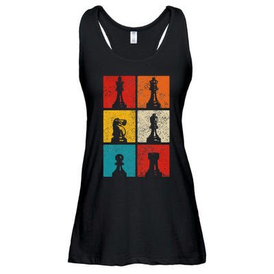 Chess Vintage Chess Master Club Chess Player Ladies Essential Flowy Tank