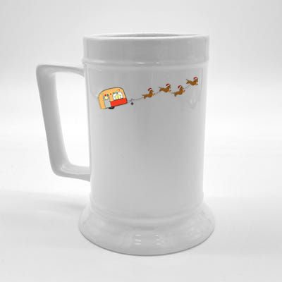 Camper Van Christmas Dachshund Sleigh Doxie Dog Xmas Pajama Beer Stein