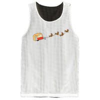 Camper Van Christmas Dachshund Sleigh Doxie Dog Xmas Pajama Mesh Reversible Basketball Jersey Tank