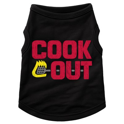 Cookout Vintage Chalk Texture Red Gray Doggie Tank