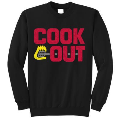 Cookout Vintage Chalk Texture Red Gray Sweatshirt