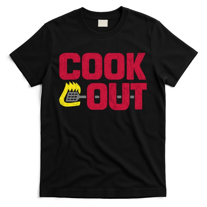 Cookout Vintage Chalk Texture Red Gray T-Shirt
