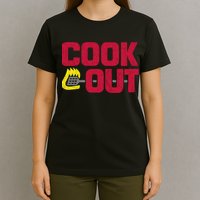 Cookout Vintage Chalk Texture Red Gray T-Shirt