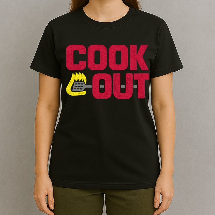 Cookout Vintage Chalk Texture Red Gray T-Shirt